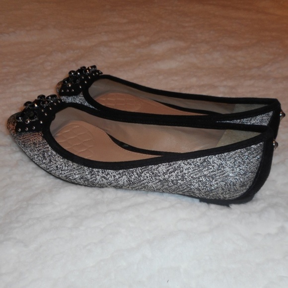 ANTONIO MELANI Black and Silver Flats - Picture 5 of 7